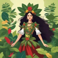 Create an image of Madre Monte, a mythical figure from Colombian folklore