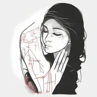 Create an image that addresses the serious issue of self-harm