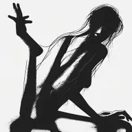 Create a realistic image addressing the serious issue of self-harm, using a black color scheme