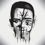 Create an image for the back cover of a book that addresses the serious issue of self-harm, focusing on broken skin