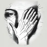 Create an image for the back cover of a book that addresses the serious issue of self-harm, focusing on broken skin