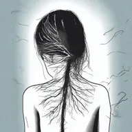Create an image for the back cover of a book that addresses the serious issue of self-harm, focusing on broken skin
