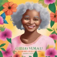 A captivating ebook cover with the title 'Grisalhas e Radiantes: A Beleza dos Cachos Maduros' prominently displayed
