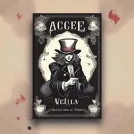 Design a young adult fantasy romance book cover titled 'Ace of Spades' with an Alice in Wonderland theme