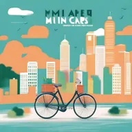 Create a book cover featuring scenes of bicycle delivery, kangaroos, and tourist spots in Brisbane