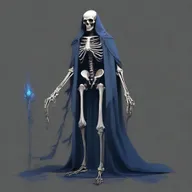 Mûrz is an imposing skeleton bearing the marks of its past as a half-elf sorcerer