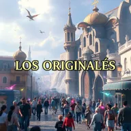 Create a fantasy-style image with the text 'LOS ORIGINALES' prominently displayed
