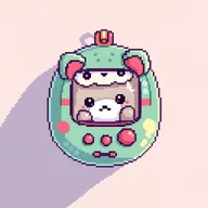 Genera una imagen en pixel art de un animalito estilo Tamagotchi en un lienzo de 64x64 píxeles