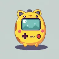 Genera una imagen en pixel art de un animalito estilo Tamagotchi en un lienzo de 64x64 píxeles