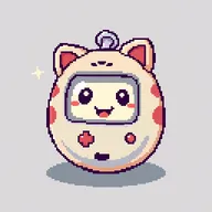 Genera una imagen en pixel art de un animalito estilo Tamagotchi en un lienzo de 64x64 píxeles