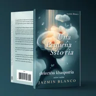 A book cover design for the book titled "Una Pequeña Historia" by author Jazmín Blanco, capturing the theme of depression and its dynamics, intertwined with elements of care and healing