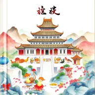A beautiful watercolor-style book cover for a Chinese novel titled '鮮滿宮堂'