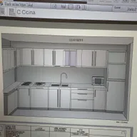 una cocina gris