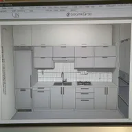 una cocina gris