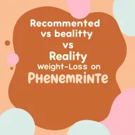 A captivating ebook cover for the title “Recommended vs Reality: Weight-Loss on Phentermine