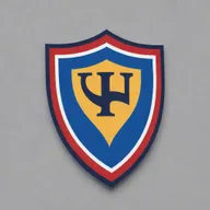 Design a vibrant shield that encapsulates the history and values of a sports club. It should incorporate a symbol representing the community, possibly a civic icon, alongside the club's name or initials. Use the primary colors to reinforce the team's visual identity.