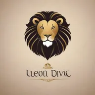 Create a professional, sleek logo for a business named 'Leon Divas'. The design should incorporate a lion, denoting 'Leon', and some elements of glamour or sophistication for 'Divas'. The colour palette should be luxurious and bold.