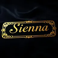 A creative and eye-catching image of a name plate that reads 'Sienna' in a stylish, elegant font