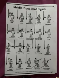 Please make a sketch of the mobile crane hand signal above as if using a writing pencil and it doesn't have to be very good