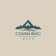 Design a natural-themed logo incorporating elements like mountains, trees, or waves. Include a 'coming soon' statement in a stylish font or a creative layout.