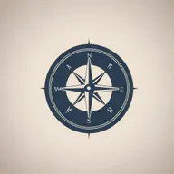 Design a logo that takes the shape of a compass, with the word 'West' prominently featured. The design should be sleek and modern, blending the compass and text seamlessly.