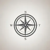 Design a logo that takes the shape of a compass, with the word 'West' prominently featured. The design should be sleek and modern, blending the compass and text seamlessly.