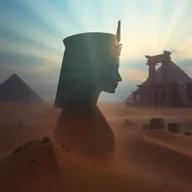 A symbolic image illustrating the mystery of Nefertiti's disappearance