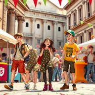 A delightful themed family festival set in Rome, Italy, infused with elements of mystery, comedy, and crime