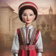 Charismatic Cartoon Armenian Boy and Girl in Traditional Attire | Exciting Odyssey Ahead