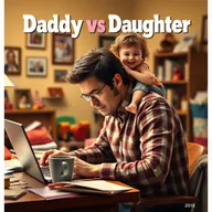 A movie poster titled 'Daddy vs Daughter'