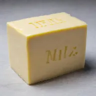 A cartoonishly exaggerated block of butter with the words 'Mr Lix' humorously engraved into it