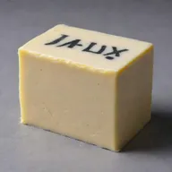 A cartoonishly exaggerated block of butter with the words 'Mr Lix' humorously engraved into it