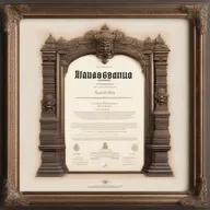 A realistic certificate in a 16:9 ratio format, encased in an ornate frame featuring a detailed depiction of a traditional Balinese Candi Bentar (split gate)