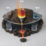 Draw a simple sketch of illustration of set up of the research title Crushed Mussel Shells in a water solution as Fire Retardant in Fire Sprinkler Systems.