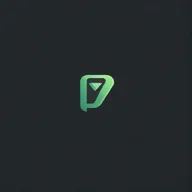 Create a gaming logo with a vivid green 'V' prominently displayed against a stark black background.