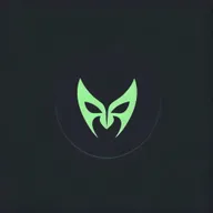 Design a striking gaming logo, sporting a vibrant green 'V' encircled, set against a contrasting black background.