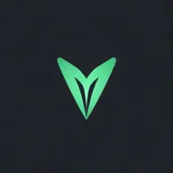 Illustrate a potent gaming logo, it should feature a vibrant green 'V' enclosed in a circle, all set on an intense black background.