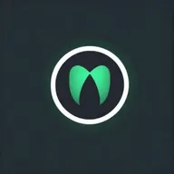 Develop a dynamic gaming logo with a 3D vibrant green 'V' inside a painted circle, contrasting against a bold black background.