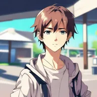 An anime-style 16/17 year old boy