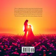 A romantic book back cover design featuring vibrant shades of strong pink
