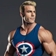 portrait of most masculine handsome man, all american hero