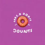 A high-quality digital art image showcasing a logotype for 'Cake Donuts'