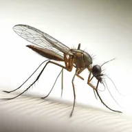 A hyper-realistic image of a mosquito