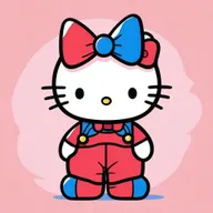 An image of the iconic Hello Kitty character, depicted in a high-quality digital art style
