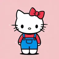 An image of the iconic Hello Kitty character, depicted in a high-quality digital art style