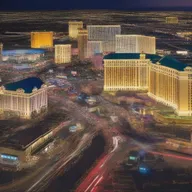 Generate a 4K photo-realistic image showcasing the vibrant nightlife in Las Vegas.