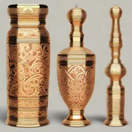 Create an image of a luxurious Arabic perfume bottle